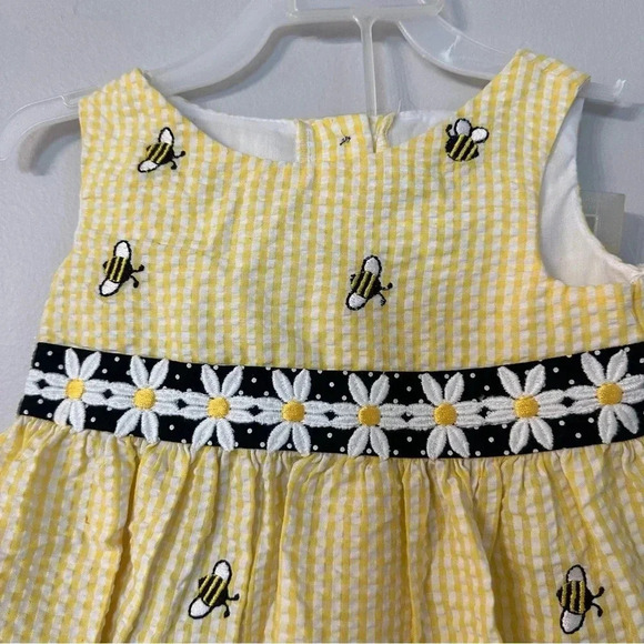 Emily Rose Infant Girl Sleeveless Yellow Bumblebee & Daisy Dress Size 18M NWT - Picture 3 of 10